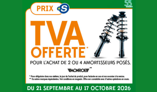 tva offerte sur  amortisseurs